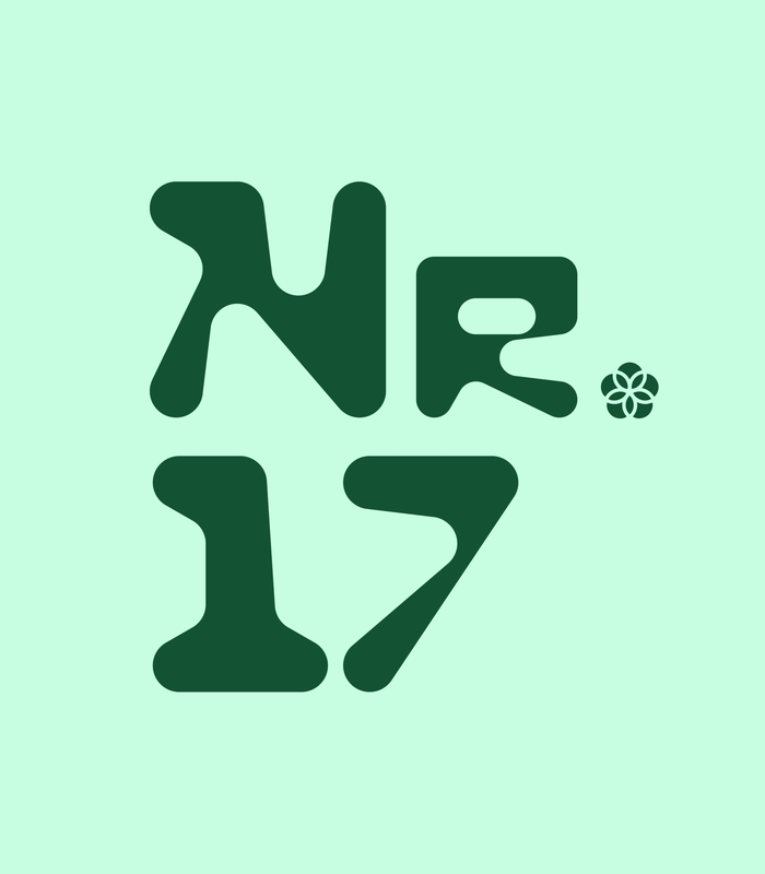 Nr 17 logo på grønn bakgrunn